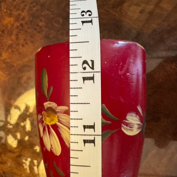 Vintage Zassenhaus Red Floral Pepper Mill - Picture 11 of 11